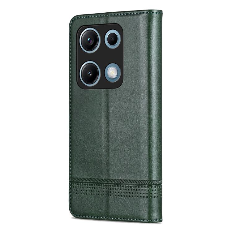 For Redmi Note 14S 4G AZNS Magnetic Calf Texture Flip Leather Phone Case