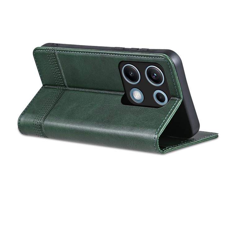 For Redmi Note 14S 4G AZNS Magnetic Calf Texture Flip Leather Phone Case