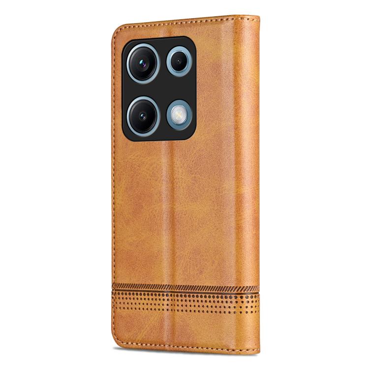 For Redmi Note 14S 4G AZNS Magnetic Calf Texture Flip Leather Phone Case
