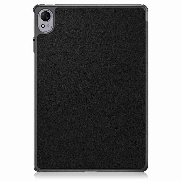 For Huawei MatePad 11.5S Custer Texture 3-Fold Holder Smart Leather Tablet Case
