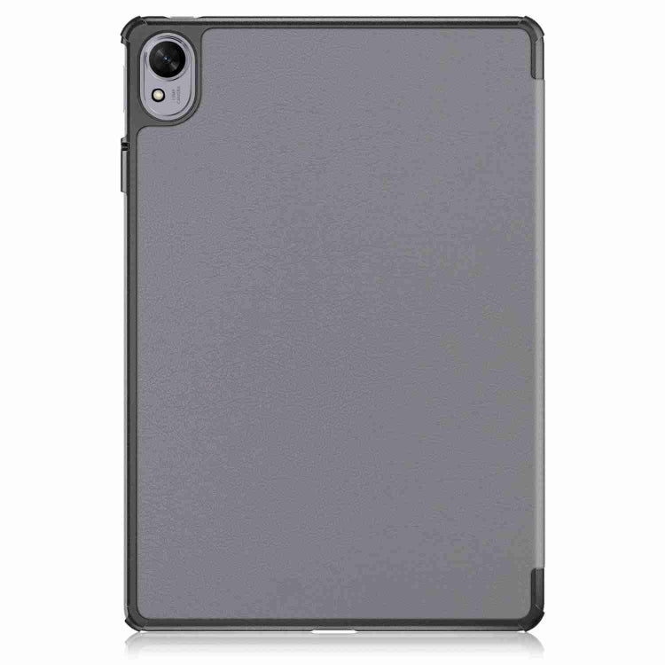 For Huawei MatePad 11.5S Custer Texture 3-Fold Holder Smart Leather Tablet Case