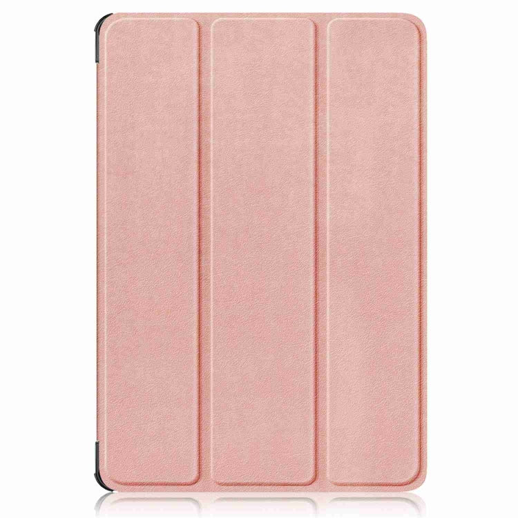 For Huawei MatePad 11.5S Custer Texture 3-Fold Holder Smart Leather Tablet Case
