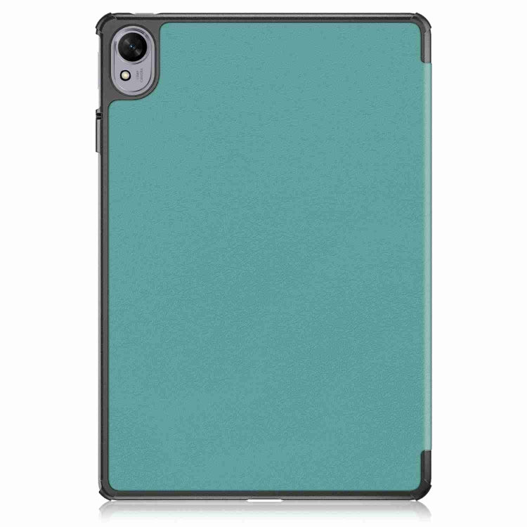 For Huawei MatePad 11.5S Custer Texture 3-Fold Holder Smart Leather Tablet Case