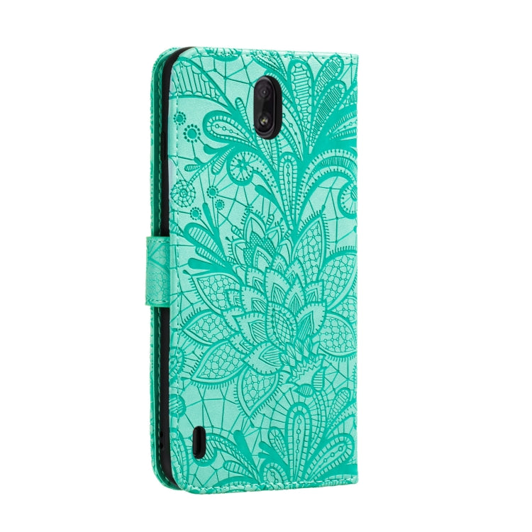 For Nokia C1 Lace Flower Horizontal Flip Leather Case with Holder & Card Slots & Wallet & Photo Frame