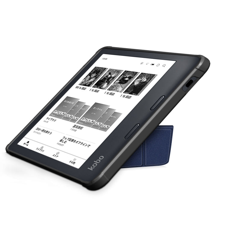 For Kobo Libra Colour 2024 Solid Color Deformation TPU Leather Smart Tablet Case