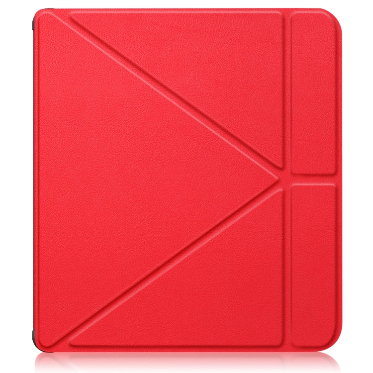 For Kobo Libra Colour 2024 Solid Color Deformation TPU Leather Smart Tablet Case