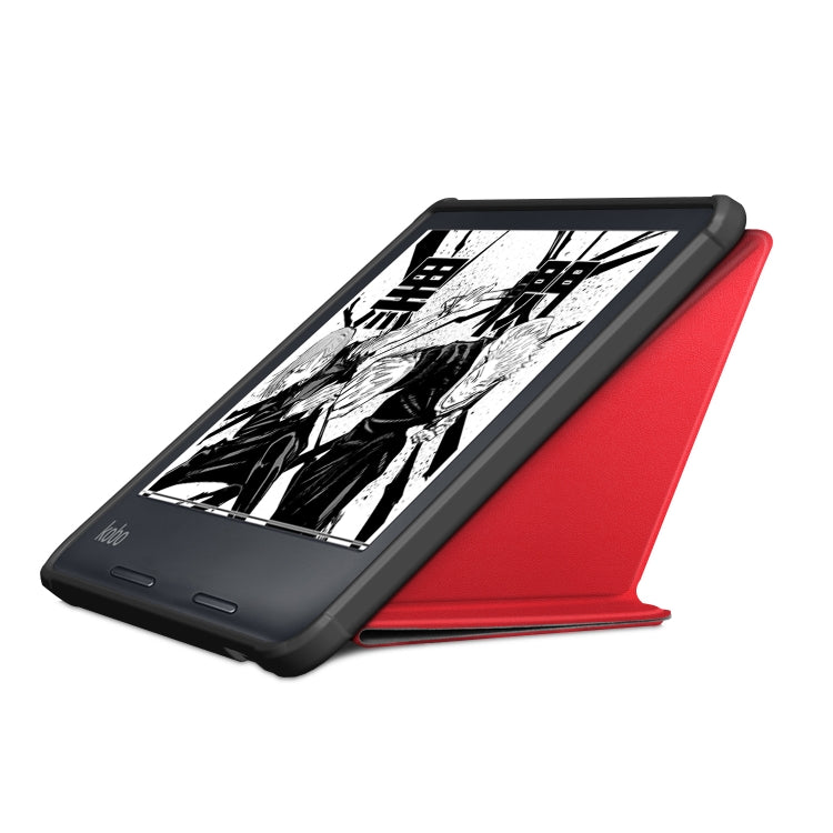 For Kobo Libra Colour 2024 Solid Color Deformation TPU Leather Smart Tablet Case