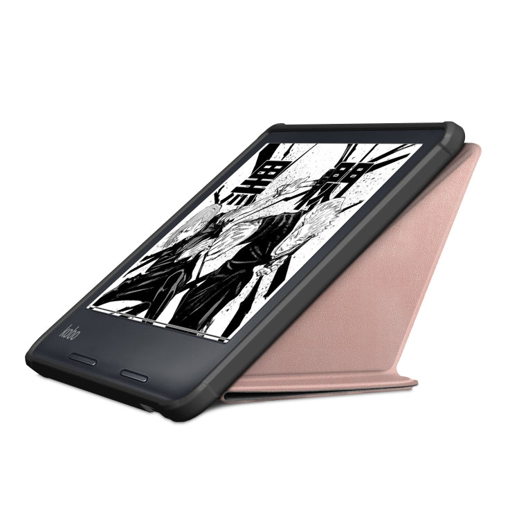 For Kobo Libra Colour 2024 Solid Color Deformation TPU Leather Smart Tablet Case