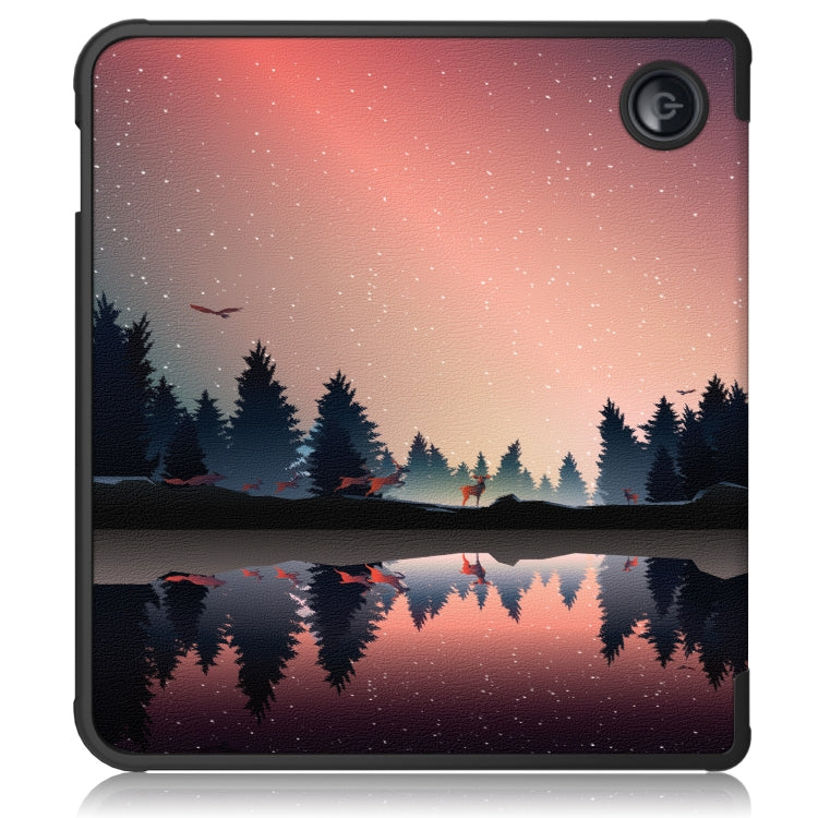 For Kobo Libra Colour 2024 Solid Color Deformation TPU Leather Smart Tablet Case