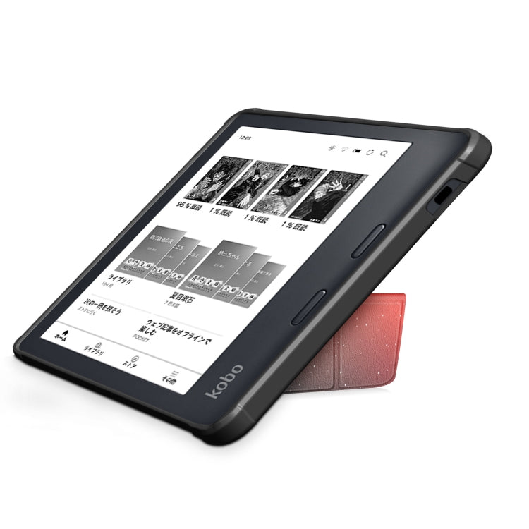 For Kobo Libra Colour 2024 Solid Color Deformation TPU Leather Smart Tablet Case