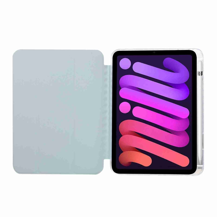 For iPad 2025 / 2022 Carbon Fiber Clear Acrylic 3-Fold Leather Tablet Case