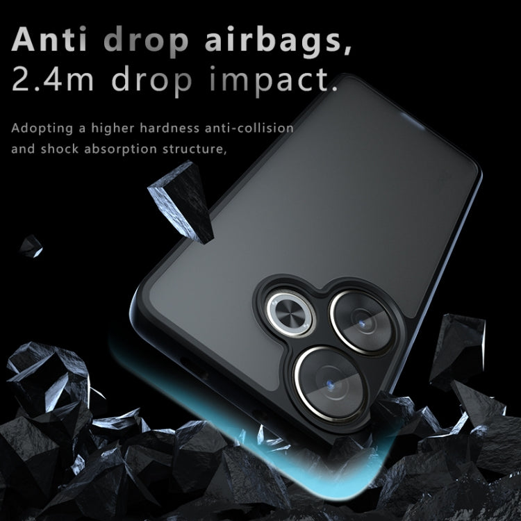 For Xiaomi Poco F6 Armor Precise Hole PC Hybrid TPU Phone Case - Transparent