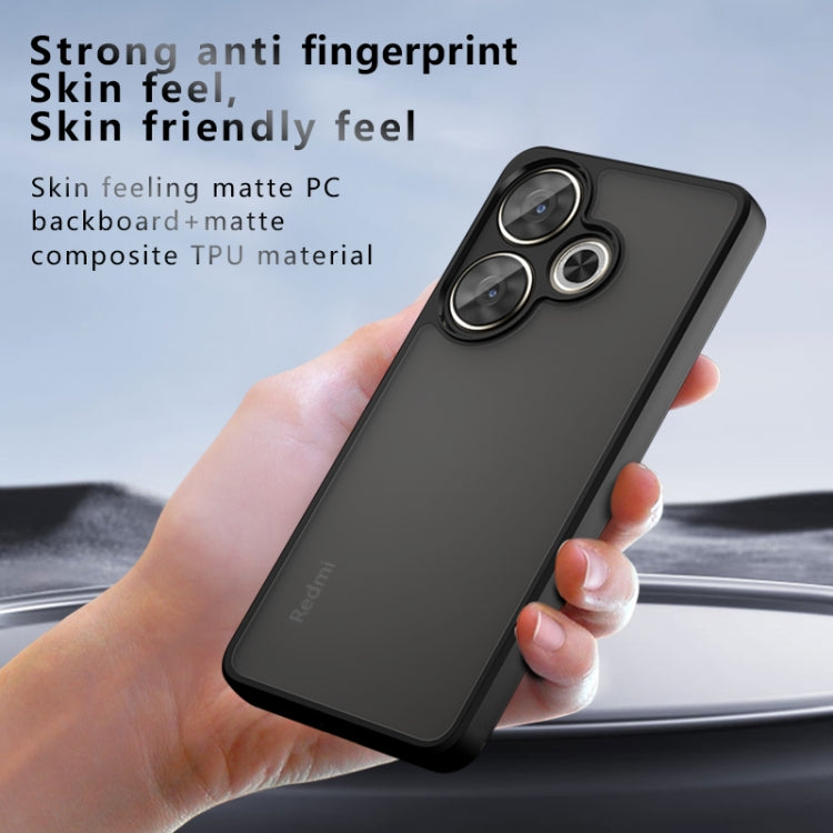 For Xiaomi Poco F6 Armor Precise Hole PC Hybrid TPU Phone Case - Transparent
