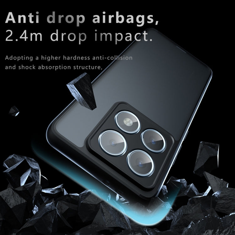 For Xiaomi 14T Pro Armor Precise Hole PC Hybrid TPU Phone Case - Transparent