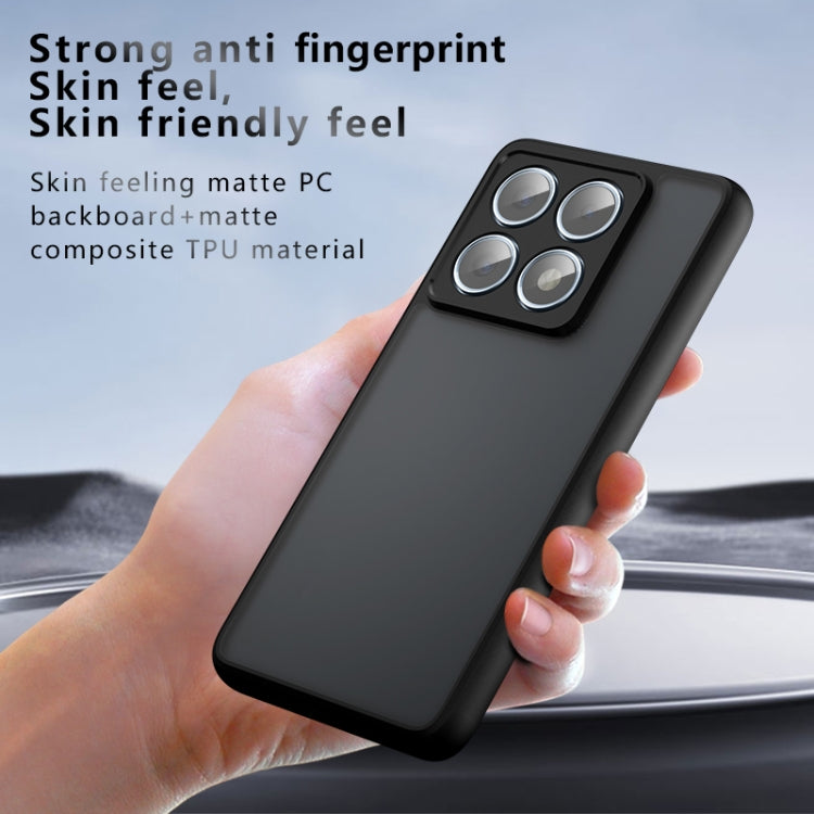 For Xiaomi 14T Pro Armor Precise Hole PC Hybrid TPU Phone Case - Transparent