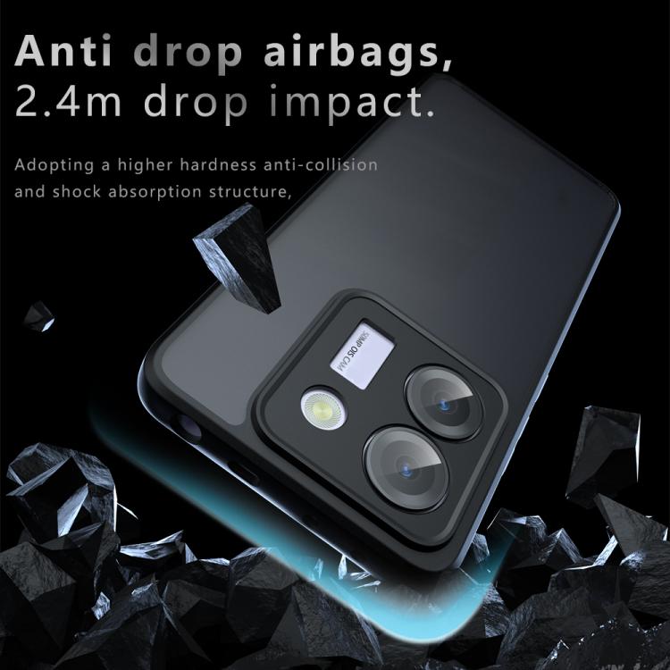 For Xiaomi Poco M7 Pro 5G Armor Precise Hole PC Hybrid TPU Phone Case - Transparent