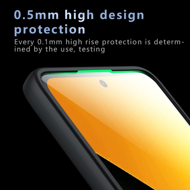 For Xiaomi Poco M7 Pro 5G Armor Precise Hole PC Hybrid TPU Phone Case - Transparent
