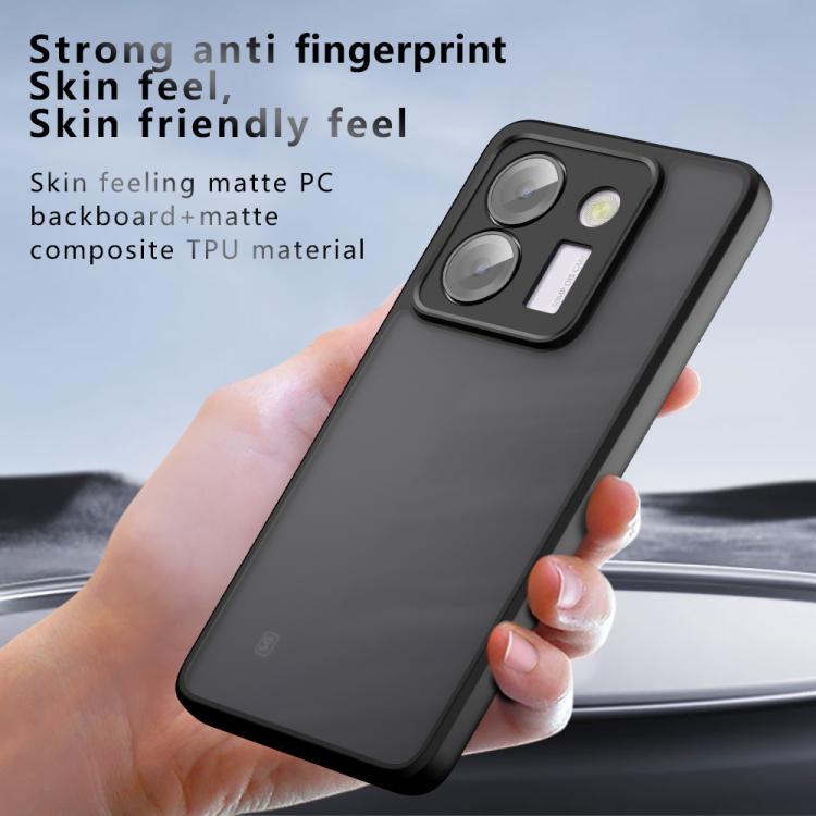 For Xiaomi Poco M7 Pro 5G Armor Precise Hole PC Hybrid TPU Phone Case - Transparent