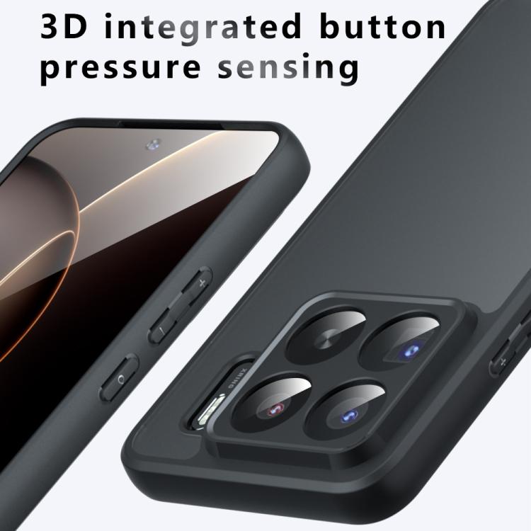 For Xiaomi 15S Pro Armor Precise Hole PC Hybrid TPU Phone Case - Transparent