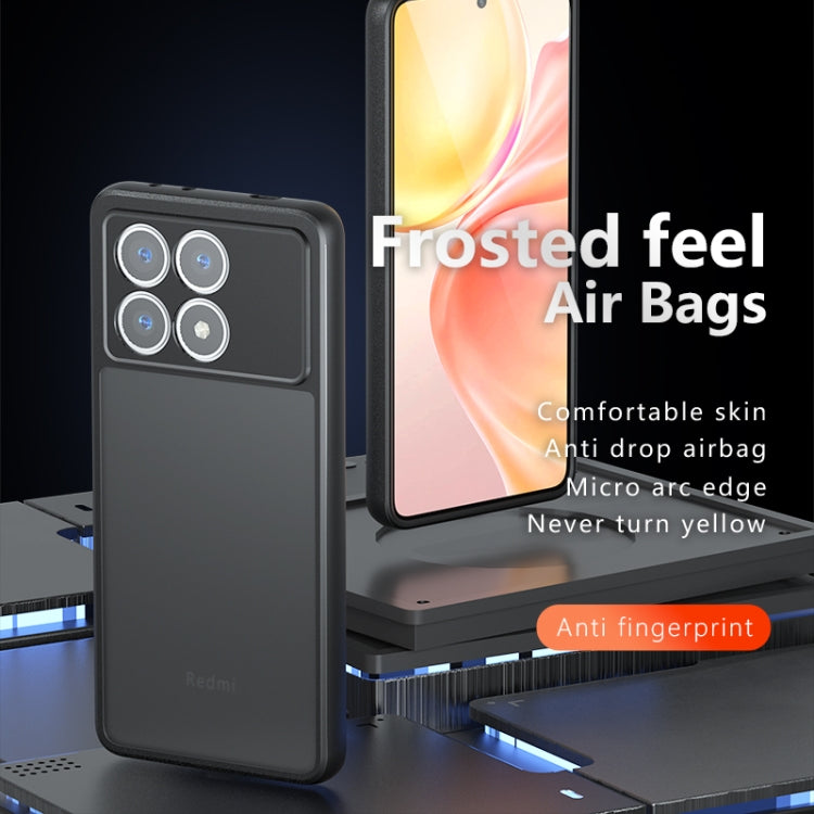 For Xiaomi Poco F6 Pro Armor Precise Hole PC Hybrid TPU Phone Case - Frosted Black