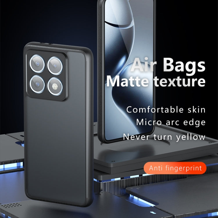 For Xiaomi 14T Pro Armor Precise Hole PC Hybrid TPU Phone Case - Frosted Black