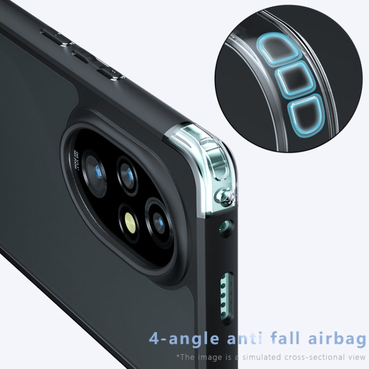 For Honor 200 Pro Armor Big Pore PC Hybrid TPU Phone Case - Transparent