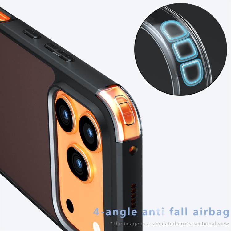 For Honor 600 / 600 Pro Global Armor Big Pore PC Hybrid TPU Phone Case - Transparent