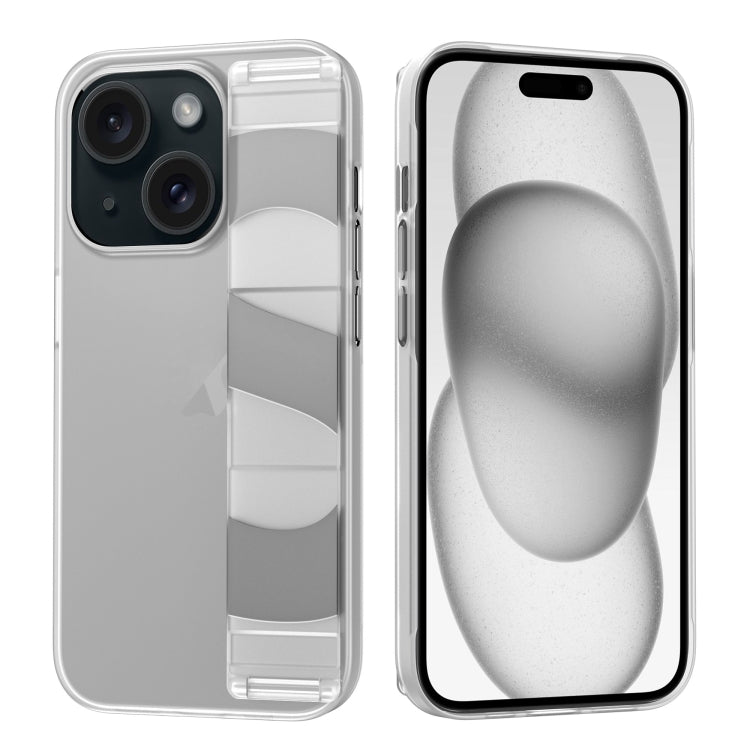 For iPhone 15 Silicone Wristband Holder Phone Case