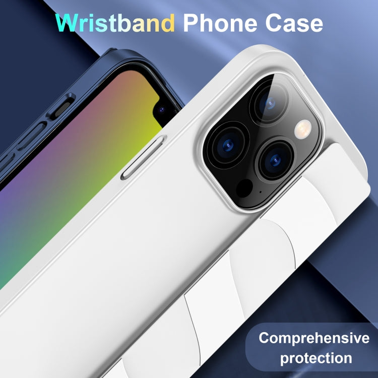 For iPhone 12 Silicone Wristband Holder Phone Case