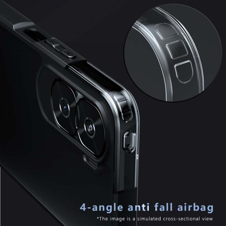 For Honor X50i Armor Big Pore PC Hybrid TPU Phone Case - Frosted Black