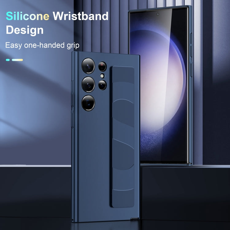 For Samsung Galaxy S23+ 5G Silicone Wristband Holder Phone Case