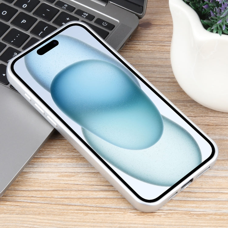 For iPhone 15 Plus Pure Color Honeycomb Aromatherapy MagSafe Phone Case