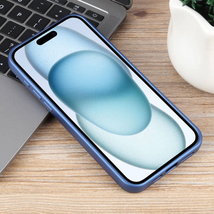 For iPhone 15 Plus Pure Color Honeycomb Aromatherapy MagSafe Phone Case