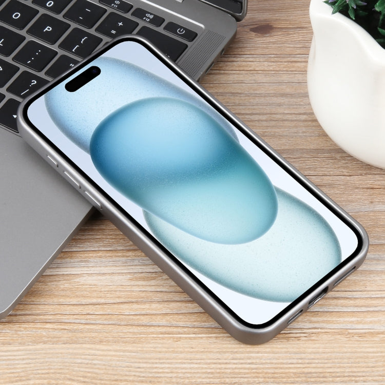 For iPhone 15 Pure Color Honeycomb Aromatherapy MagSafe Phone Case