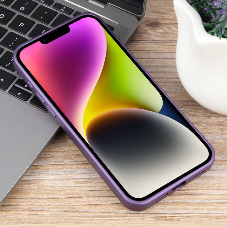 For iPhone 14 Plus Pure Color Honeycomb Aromatherapy MagSafe Phone Case