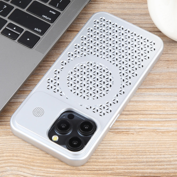 For iPhone 14 Pro Max Pure Color Honeycomb Aromatherapy MagSafe Phone Case