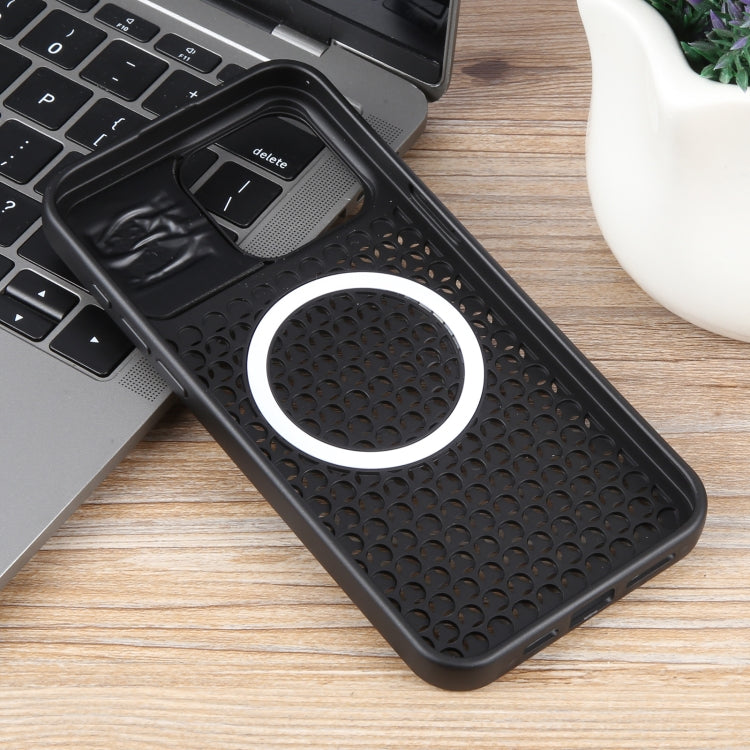 For iPhone 13 Pro Pure Color Honeycomb Aromatherapy MagSafe Phone Case