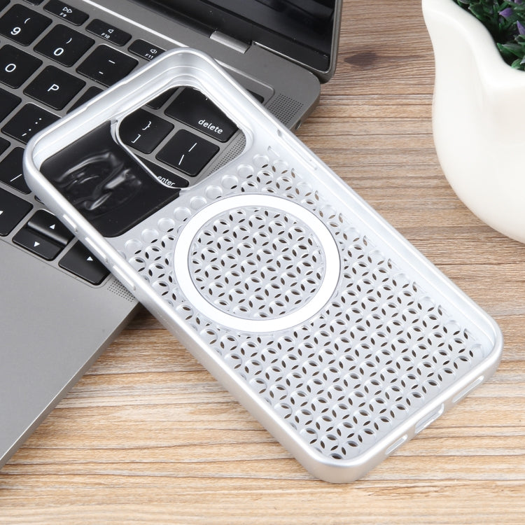 For iPhone 13 Pro Pure Color Honeycomb Aromatherapy MagSafe Phone Case