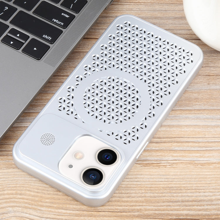 For iPhone 12 Pure Color Honeycomb Aromatherapy MagSafe Phone Case