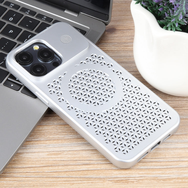 For iPhone 12 Pro Pure Color Honeycomb Aromatherapy MagSafe Phone Case