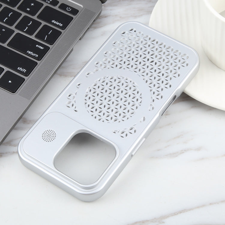 For iPhone 16 Pro Pure Color Honeycomb Aromatherapy MagSafe Phone Case