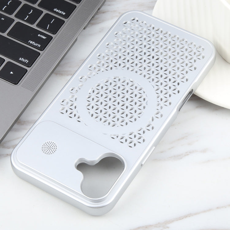 For iPhone 16 Plus Pure Color Honeycomb Aromatherapy MagSafe Phone Case