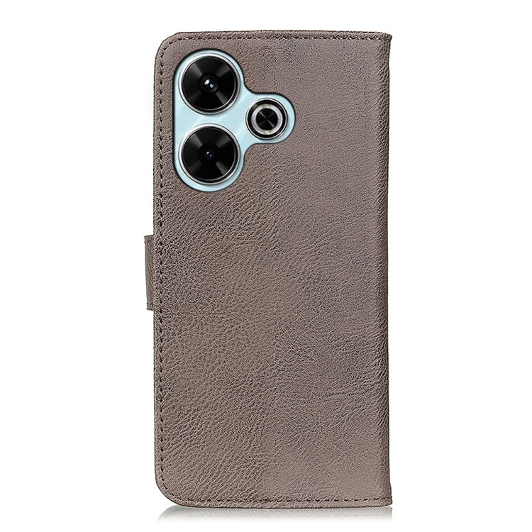 For Xiaomi Redmi 13 4G KHAZNEH Cowhide Texture Horizontal Flip Leather Phone Case
