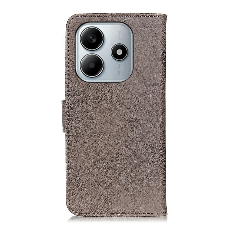 For Redmi Note 14 4G 163.25mm KHAZNEH Cowhide Texture Horizontal Flip Leather Phone Case