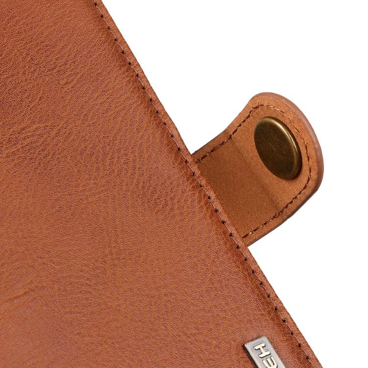 For Redmi Note 14 4G 164.84mm KHAZNEH Cowhide Texture Horizontal Flip Leather Phone Case