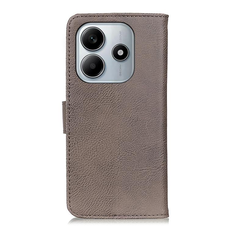 For Redmi Note 14 4G 164.84mm KHAZNEH Cowhide Texture Horizontal Flip Leather Phone Case