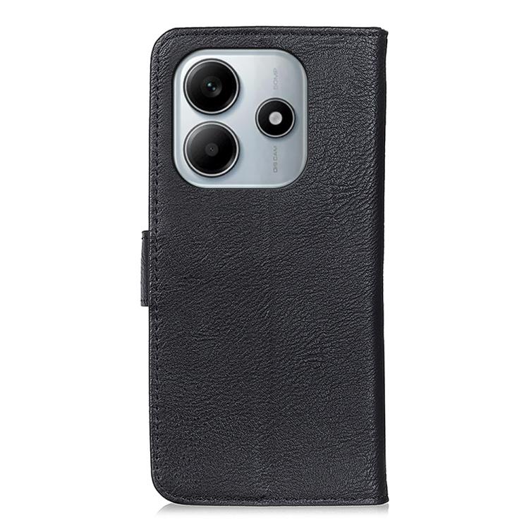 For Redmi Note 14 4G 164.84mm KHAZNEH Cowhide Texture Horizontal Flip Leather Phone Case