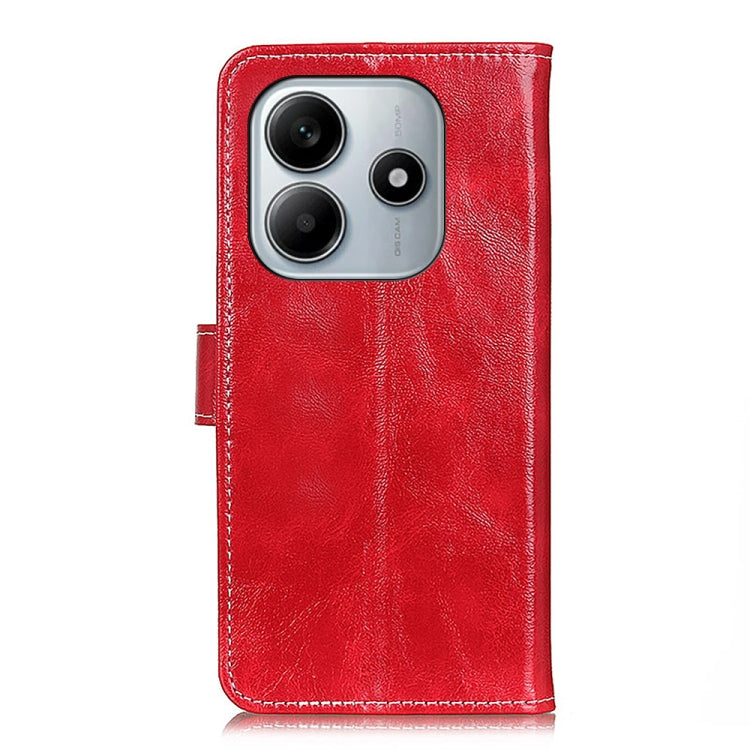 For Redmi Note 14 4G 163.25mm Retro Crazy Horse Texture Leather Phone Case