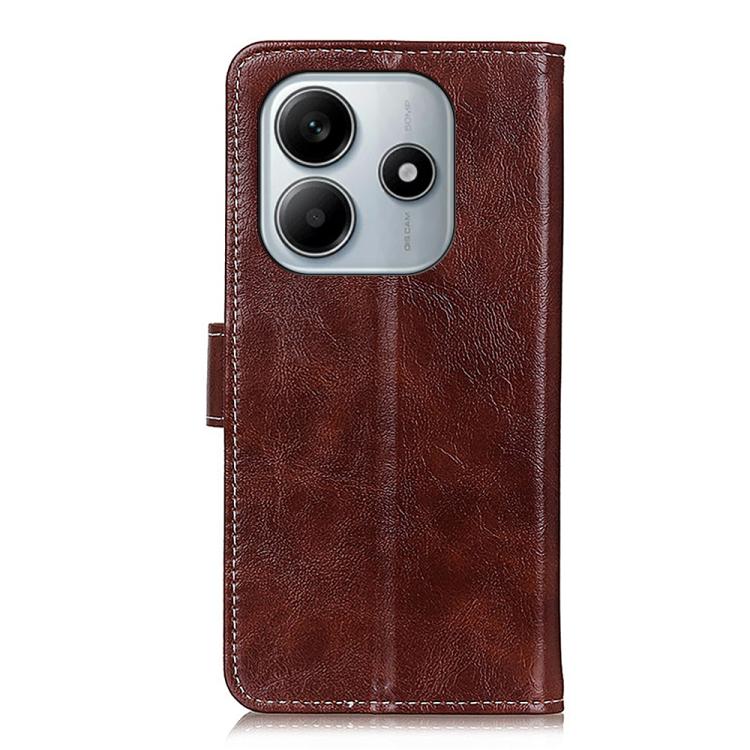 For Redmi Note 14 4G 164.84mm Retro Crazy Horse Texture Leather Phone Case