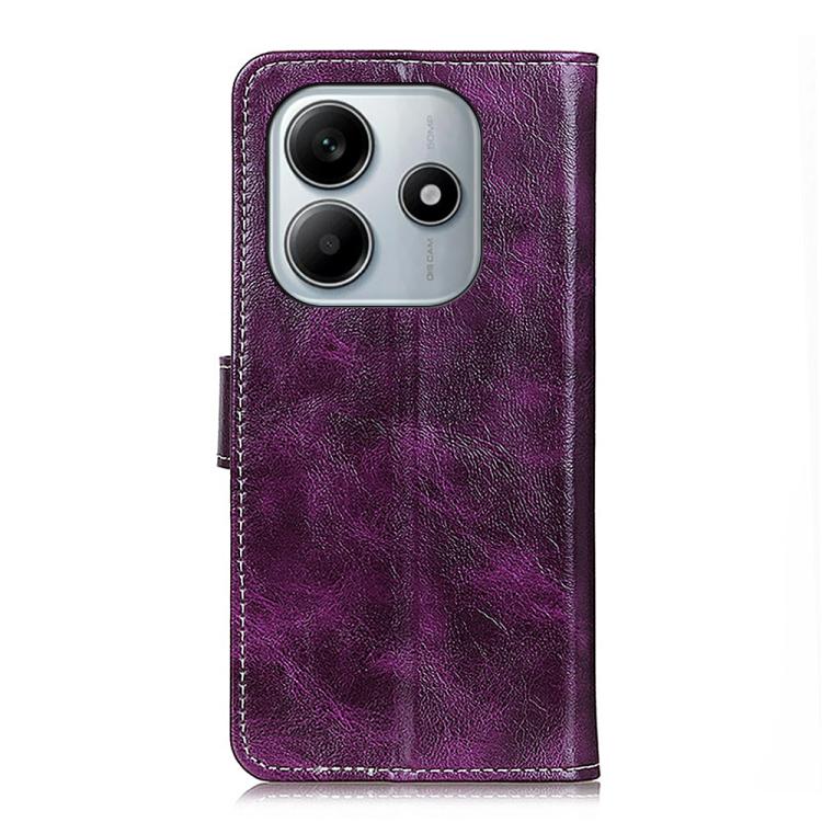 For Redmi Note 14 4G 164.84mm Retro Crazy Horse Texture Leather Phone Case
